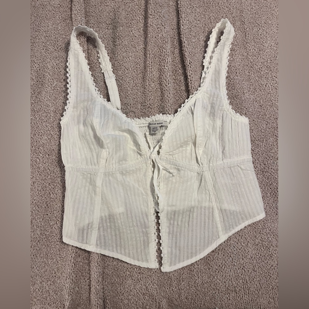 American eagle front tie top
